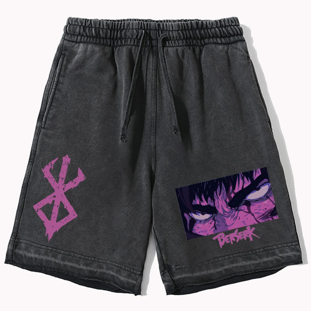 

Berserk Guts Shorts Men's Casual Five Point Pants Vintage Anime Graphics Printing Short Pants Hip Hop Unisex Streetwear Shorts