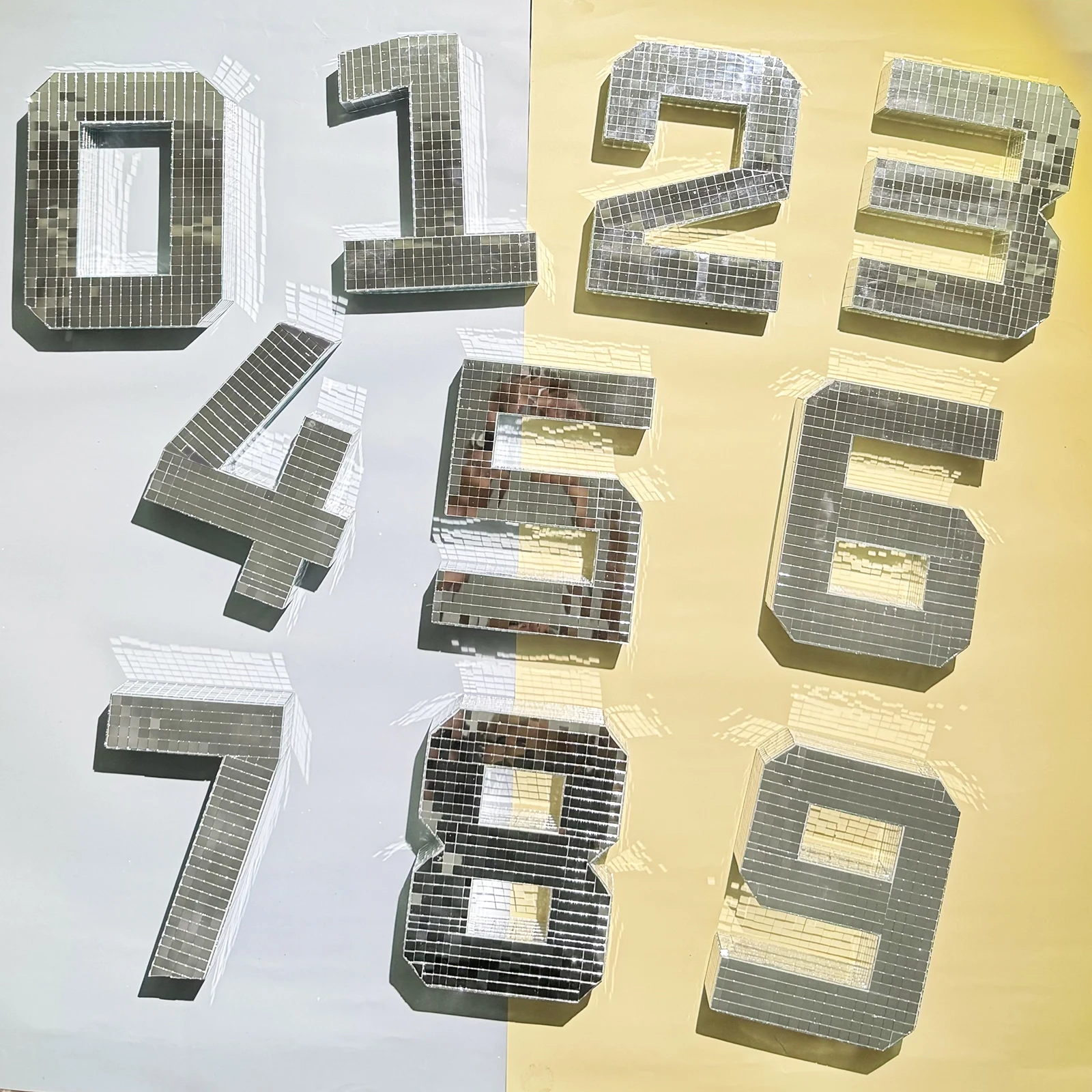 Description Picture 5 of item8 Inch Mirror Letter Number Wall Decor Wedding Letters Sign Board Funny Home Decoration Disco Letters Number Decor Wall Art