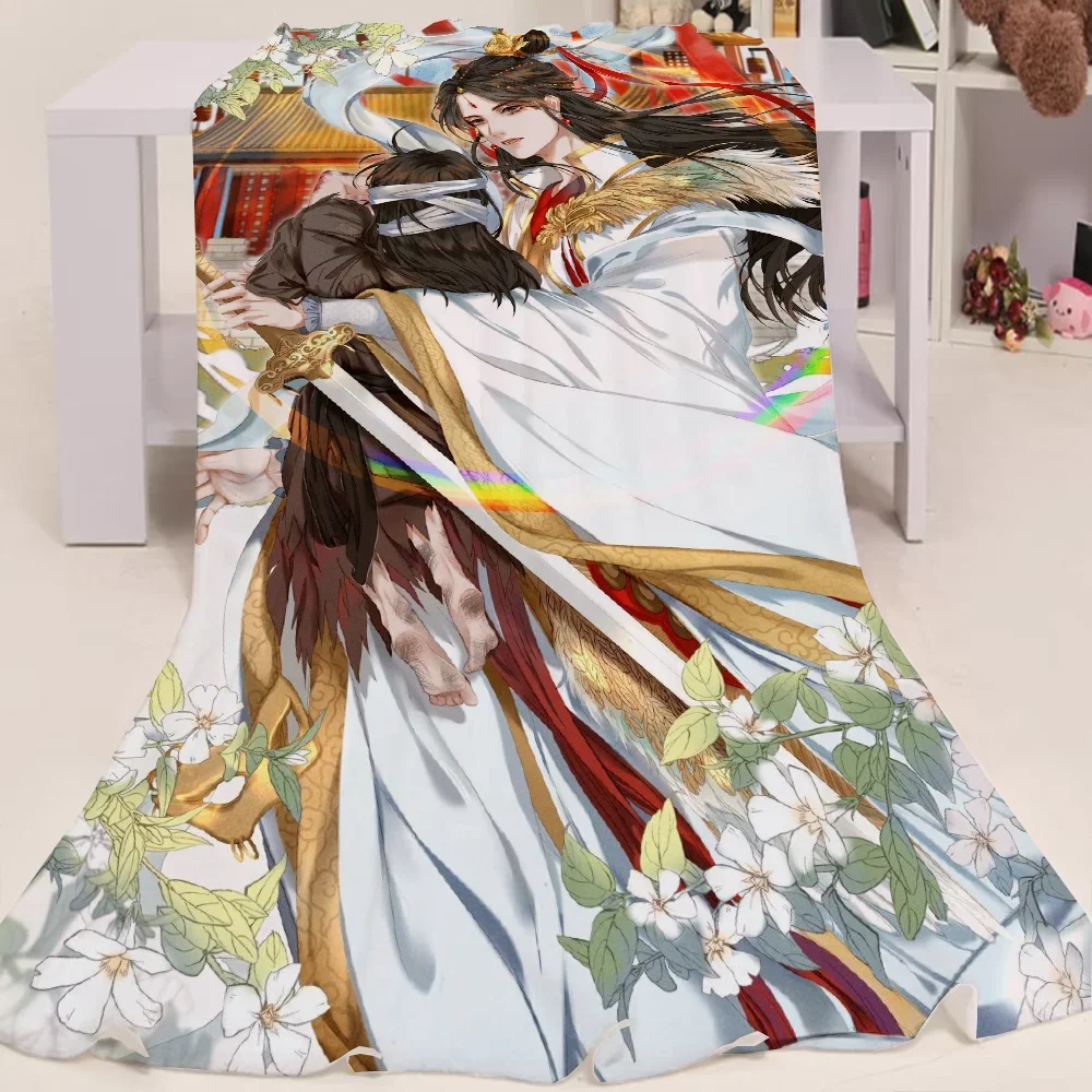 Heaven Officials Blessing Throw Blanket Bed Blankets Luxury Blankets and Throws Plaid Cobija Soft Blanket for Sofas Sofa Knee & 3