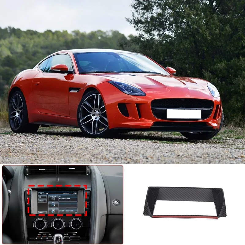 

For Jaguar F-TYPE F Tpye 2013-2018 Car Navigation Screen Panel Frame Sticker ABS Interior Accessories