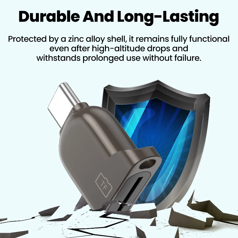 타입 C to TF 카드 리더 OTG 스마트 메모리 카드 USB C 3.0 고속 전송 리더 어댑터 PC 노트북 폰 카드 리더