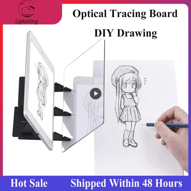 LED Projection Drawing Copy Board Projector Paint Tracing Board Sketch  Specular Reflection Bracket Holder For Kid Adult Beginner - AliExpress