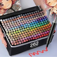 24/36/48/60/80/120/168/262 цвета маркеры для рисования спирта с двойным наконечником перманентные художественные маркеры для рисования для иллюстраций школьные принадлежности