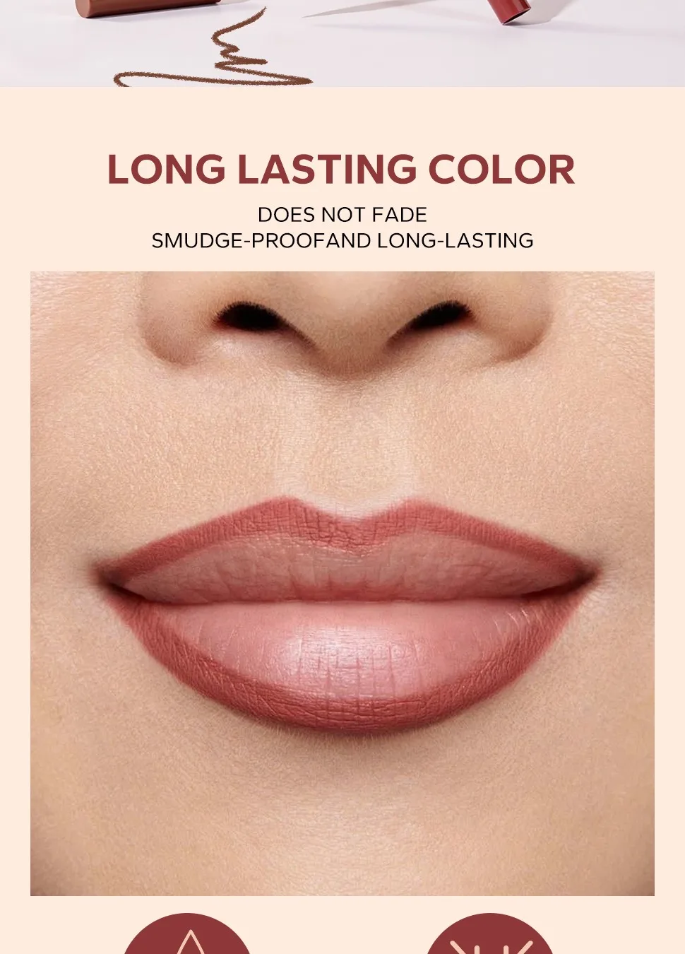 Description Picture 3 of itemBlack Green Lip Liner Pencil Matte Velvet Nude Red Brown Contour Tint Lipstick Creamy Tint Waterproof Slim Lip Liner Makeup