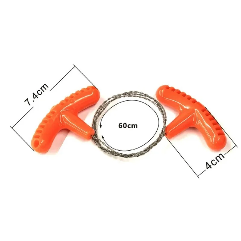 Finger Handle Wire Saw Stainless Steel Outdoor Survival Tool for Camping Hiking Bushcraft Lightweight Manual Chain Saw