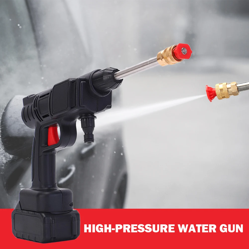 High Pressure Portable Car Washer 200W 12V-21V Garden Watering Gun Wireless Removable Accessories for Car Home Cleaning 3