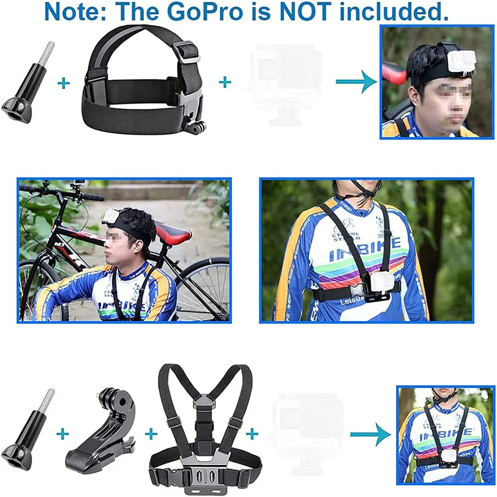 Kit Accessoires GoPro 60en1 Noir - Support Caméra Action