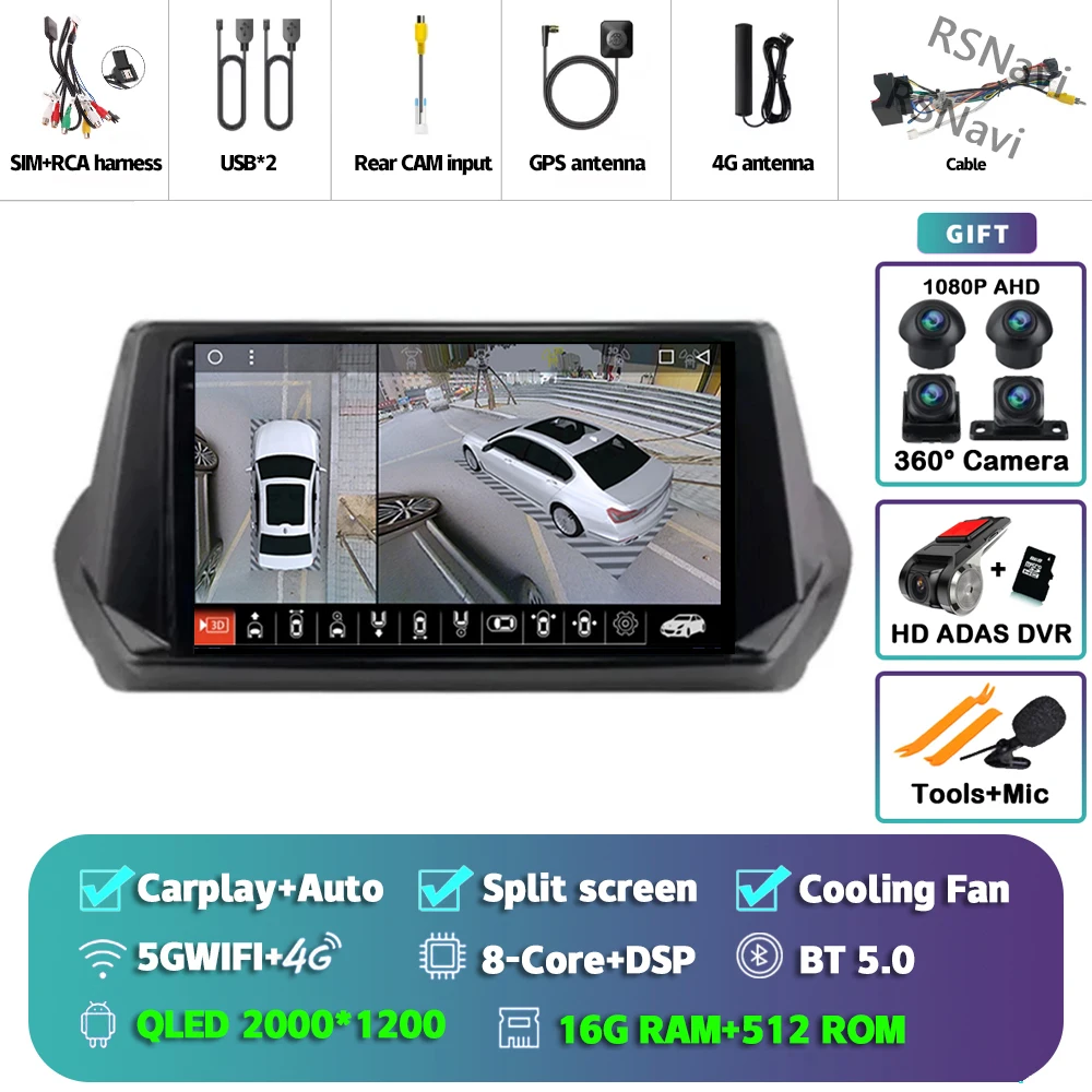 2K 16G-512G 360 DVR
