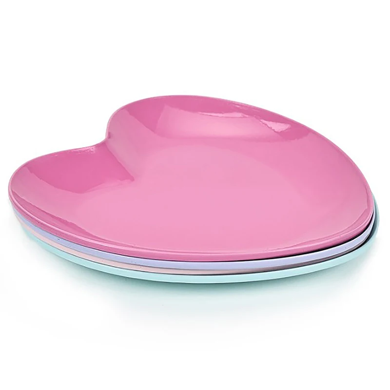 Dining dish tableware stainless steel waist-shaped heart dessert plate Japanese-style tray snack plate dried fruit clutter 1pc