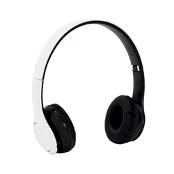 Wireless Bluetooth HiFi Stereo Over - Ear Noise - Cancelling Headphones with Mic (White)