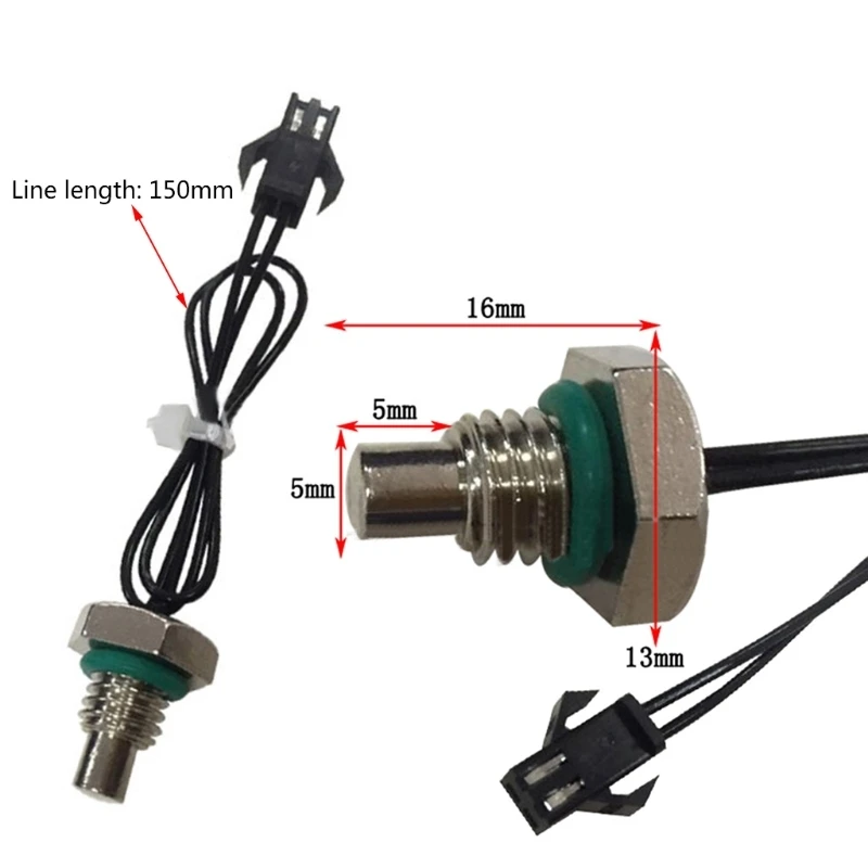 NTC Thermistor Temperature Sensor M8 Thread Probe Cable Water Heater Series