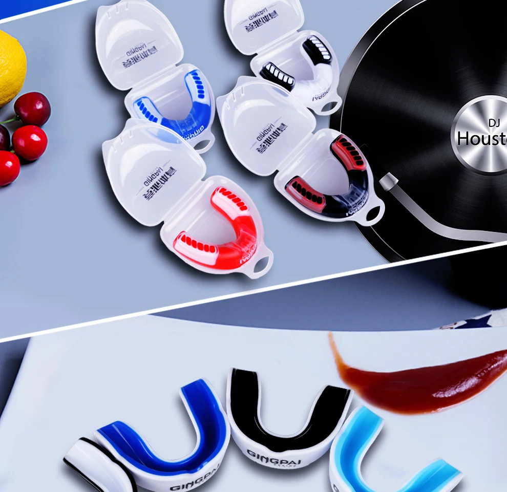 Sport Mundschutz für Basketball Rugby Boxen Karate Gerät Zahnschutz Erwachsene Kinder Mundschutz Zahnspange Schutz – Detail 5