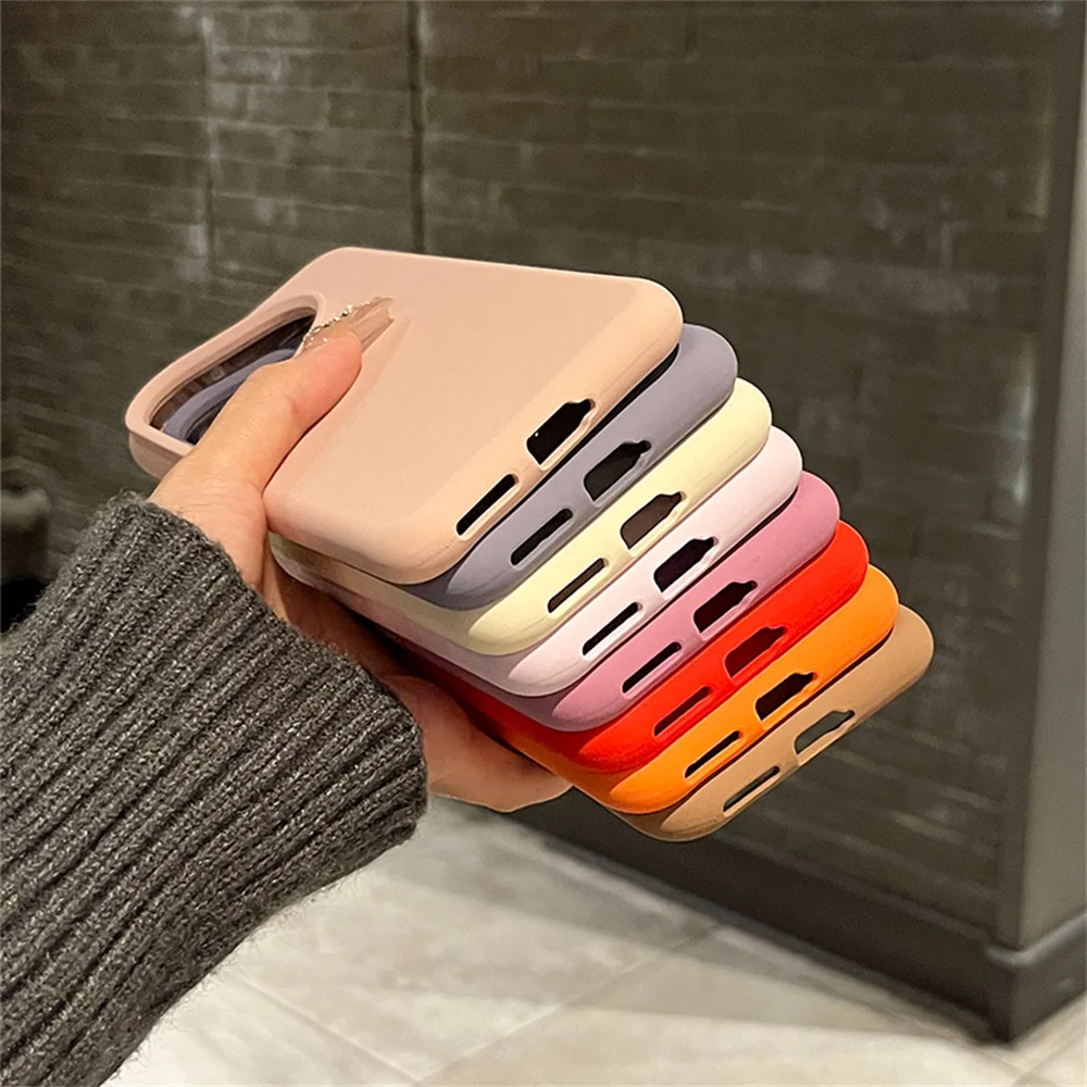 Enhanced Liquid Silicone Shockproof Phone Case - Soft Candy Skin Cover