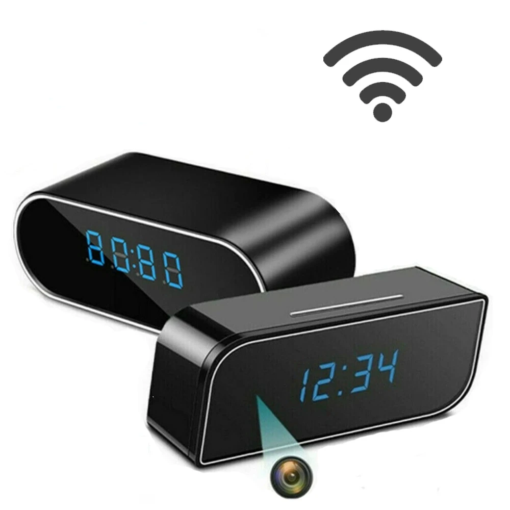 Alarm Clock Wifi Camera Secret P2P Surveillance Camcorder Night Vision Remote view ip Cam Video recorder Suport Hidden tf card |