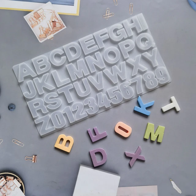 Letter Resin Molds Alphabet Number Silicone Mold - Epoxy Resin Silicone  Mold Mould - Aliexpress
