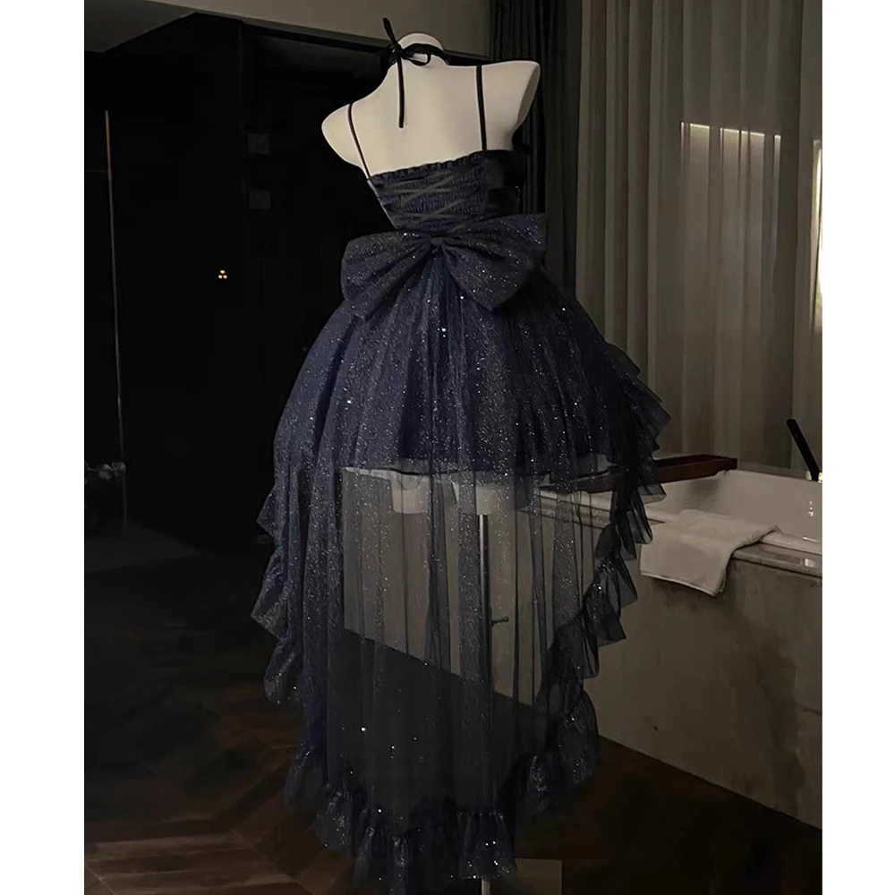 Women Kawaii Ruffles Bow Suspender Princess Dresses Victorian Gothic Lolita Jsk Mini Dress Lolita Dress