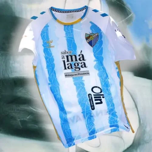 Malaga Jersey Melero 홈 및 어웨이 티셔츠 남성용 여성용 스포츠 3D 프린트 티셔츠 아동용 반팔 여름 티셔츠 탑