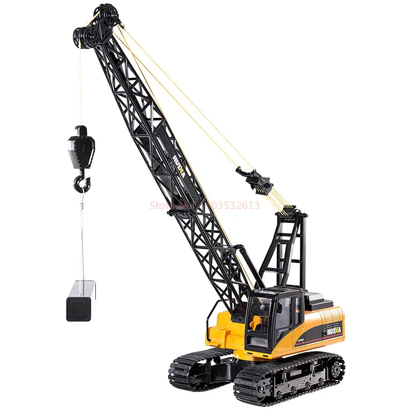HUINA 572 1:14 RC Truck Crane 15 Channels Metal Alloy Tractor Engineering Car 2.4GHz Remote Controlled RC Crane Toys for Boys 5