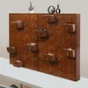 64 Drawer Storage Cabinet Pine Wood Tabletop Organizer Box for Home Office Craft Supplies Organization
