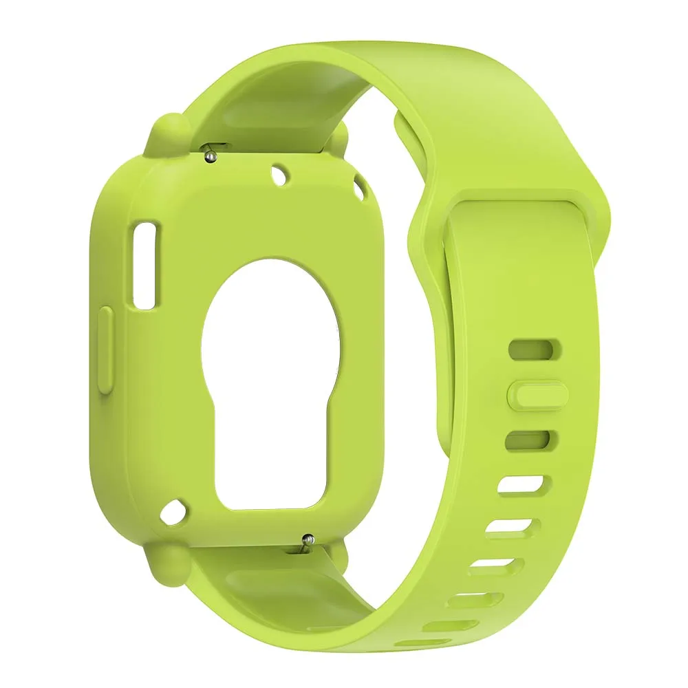 Silicone Strap and Case Set for Smartwatch - Single Color Wristband