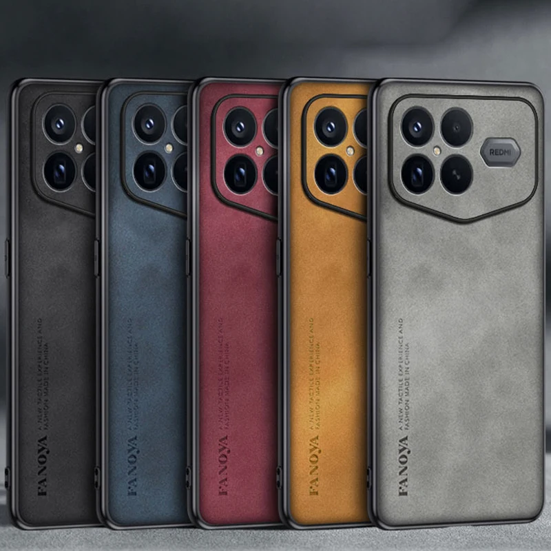 Matte Frosted Anti-Shock Hard Plastic Case with Leather Cover