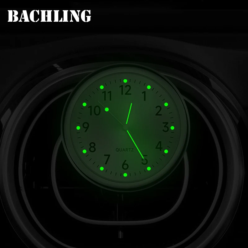Air Outlet Dashboard Clock Stick-On Electronic Noctilucent Accessories For Car Auto 40MM