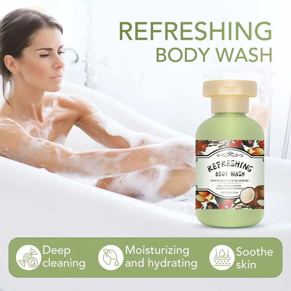 

New 100ml Soothing Shower Gel Brightening Peeling Chicken Moisturizing Body Fruity And Floral Skin Gel Horny Shower Bath U7L0