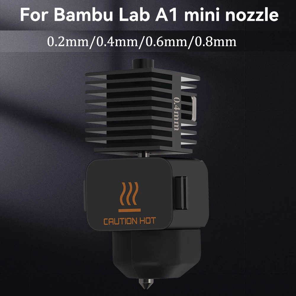 

For Bambu Lab A1 Hotend A1 Mini Nozzle Assembly Hotend Kit 0.2/0.4/0.6/0.8MM Replacable Hardened Steel Nozzle 3D Printer Parts