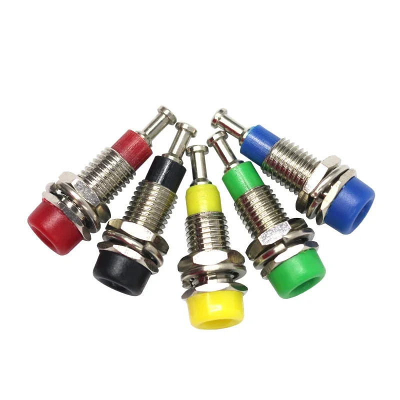 바나나 소켓 2mm 테스트 소켓 패널 소켓, 2mm 바나나 플러그 커넥터, 안전 10 개
