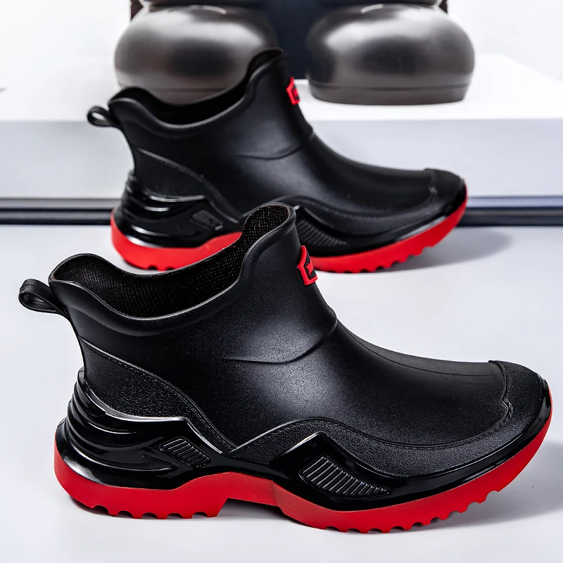 Bottes de pluie couple printemps nouvelles fonctionnelles confortables semelles épaisses outdoor fashion