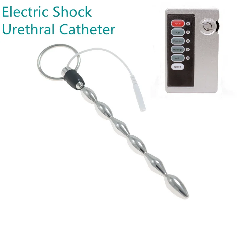 Electric Shock Urethral Catheter Sounds Horse Eye Penis Plug Masturbation Body Massage Medical Themed Toys Delay Ejaculation