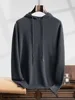 ANGEL Men's Hooded Pullover 100% Cashmere Knitted Sweater  Autumn Winter New Style Long Sleeve Sweater Casual Sports Hoodie Top 3