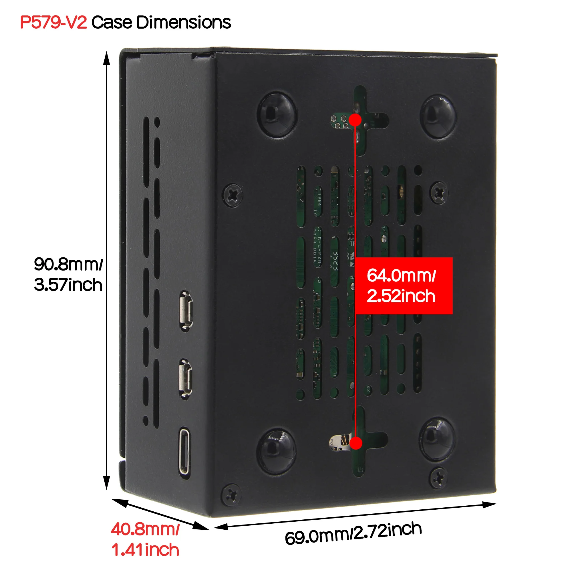 Geekworm X1001 PCIe to NVMe シールド、P579 メタルケース付き