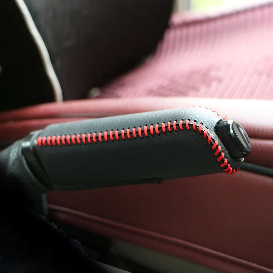 Car Styling Leather Handbrake Cover Hand Brake Covers for Ford Focus 2 3 MK2 MK3 2005-Accessoreis