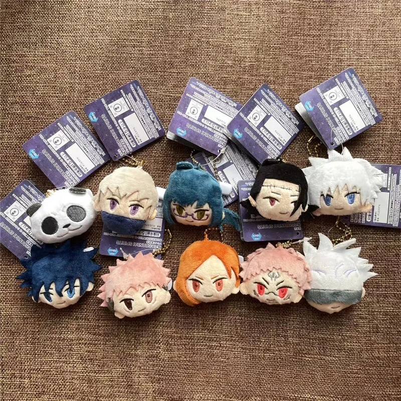 

Mini Plush Toy Anime Backpack Charm Megumi Gojo Breastpin Keychain Cosplay Anime Peripheral Stuffed Doll Adults Kids Gift