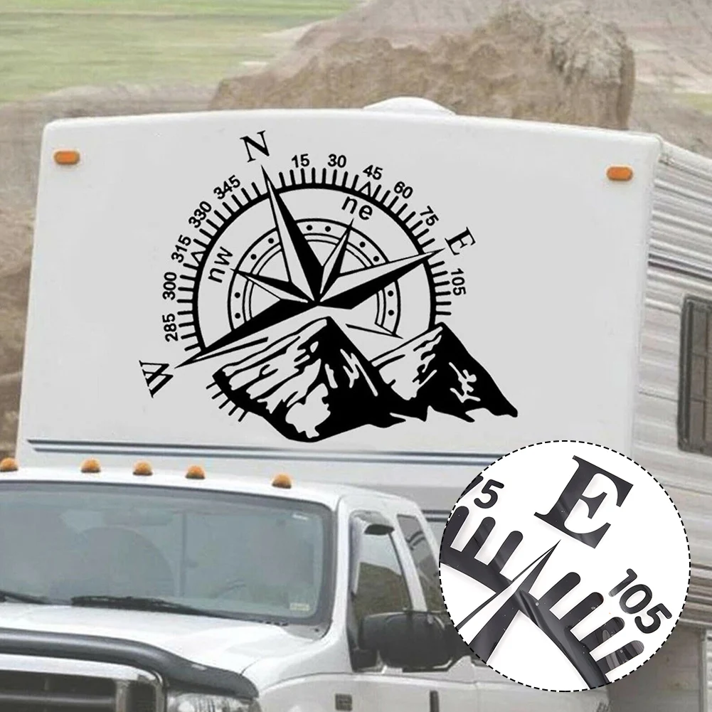 1 stücke Berg Große Vinyl Auto Motorhaube Seite Aufkleber Van Aufkleber Camper Caravan Autos Außen Zubehör PVC Aufkleber – Detail 2