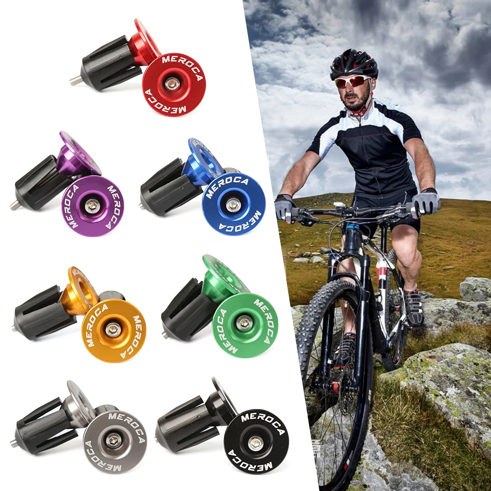 Pair Mountain Road Bike Handlebar End Plugs Aluminum Alloy
