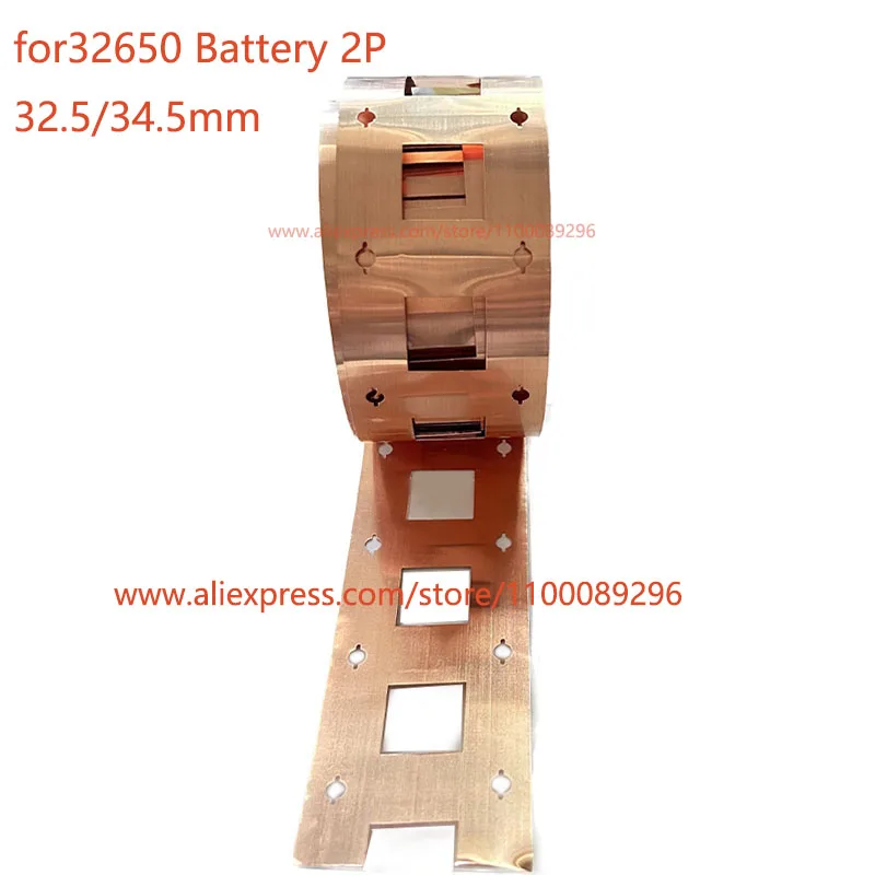 

1m/lot for 32650Lithium Battery 2P Copper Strip Connecting Piece 34.5mm/32.5mm Thick 0.2mm Pure Copper Copper Strip Welding Rod