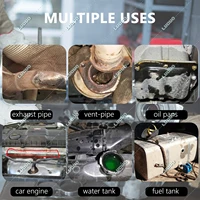 ท่อไอเสียซ่อมกาวสําหรับรถจักรยานยนต์รถท่อ Silencer ซีลเชื่อมรั่วซ่อมกาวอุณหภูมิสูงสําหรับท่อไอเสียท่อไอเสีย 6