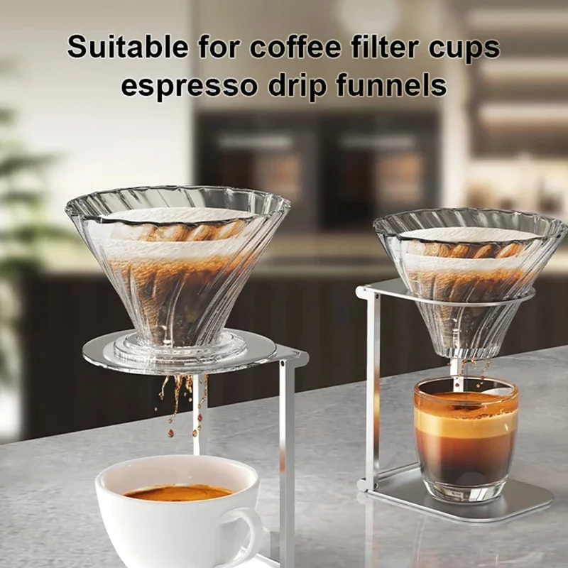 1pc Foldable Coffee Drip Holder Pour Over Dripper Stand Aluminum Espresso Coffee Machine Support Stand Coffee Dripper Rack