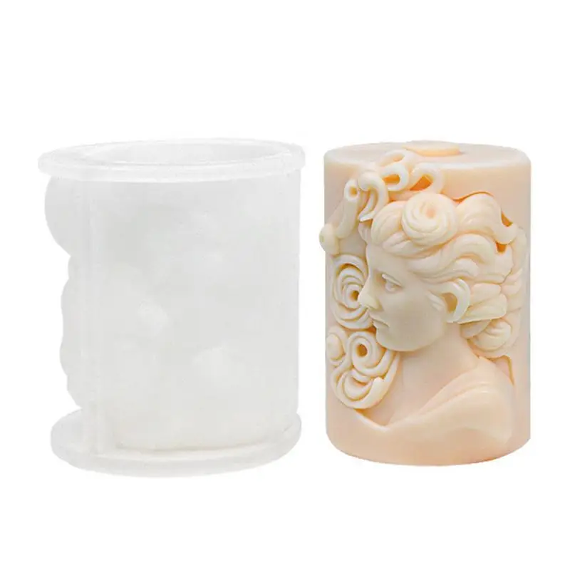 

Silicone Candle Making Mold DIY Molds for Portrait Shape Candle Easy Demoulding Non Stick Multifunctional DIY Crafts Supplies