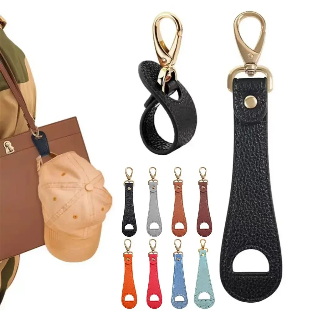 Hat Clip Travel Leather Simple Golf Baseball Hat Clip Summer Strap Towel Glove Storage Wallet Buckle Hands-free Latch