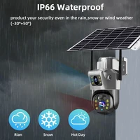 V380 PRO 8MP 4G caméra de sécurité extérieure suivi automatique 4K Vision nocturne double lentille PIR CCTV Protection de sécurité 6