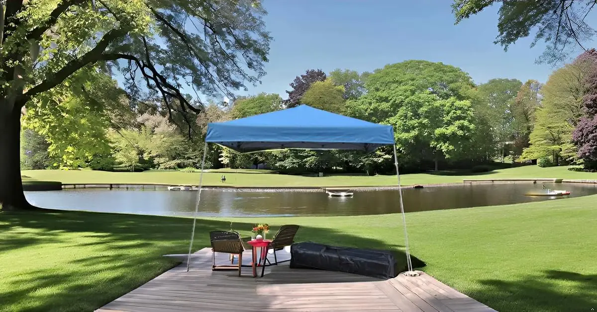 Slant Leg Canopy, 10' x 10', Blue-No Sidewall