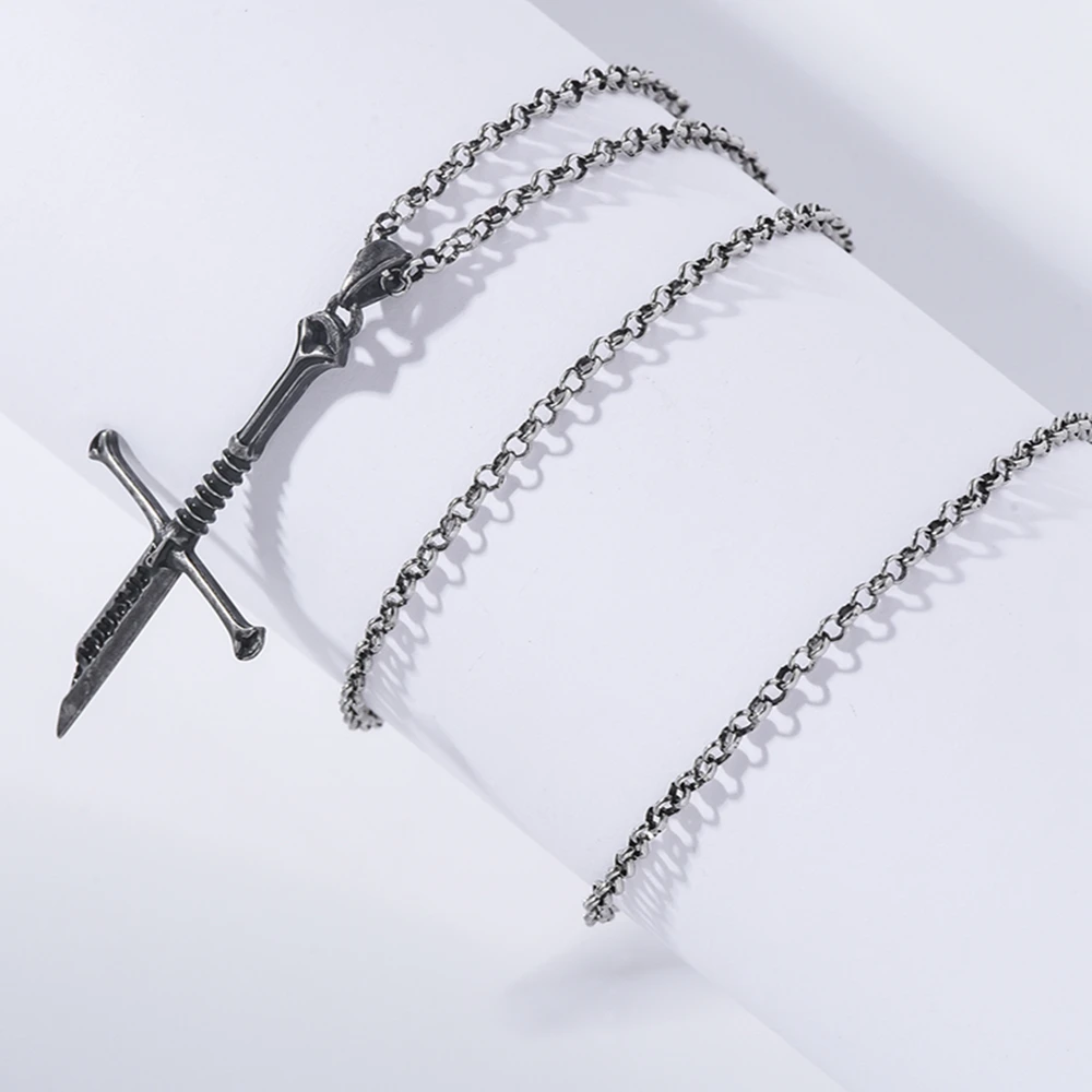 Catuni Broken Sword Lord Halskette, die Ringe, Power Flame of the West, Filmanhänger, Modeschmuck, Accessoire, Geschenk für Fans, Männer – Detail 5