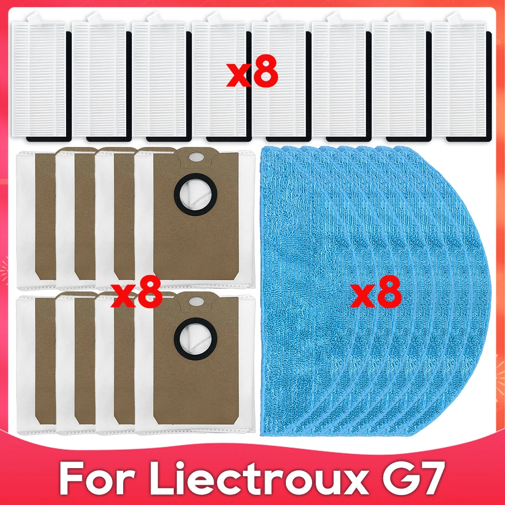 Roller Side Brush Filter Mop Dust Bag Robot Vacuum Accessory Set