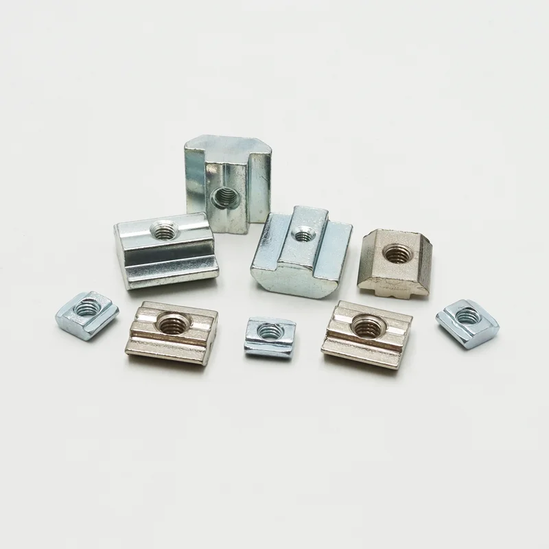 100p/ T Block Square Nut M3 M4 M5 M6 M8 T-Track Sliding Hammer Nut for 3d printer 3030 4040 4545 Aluminum Connector Profile