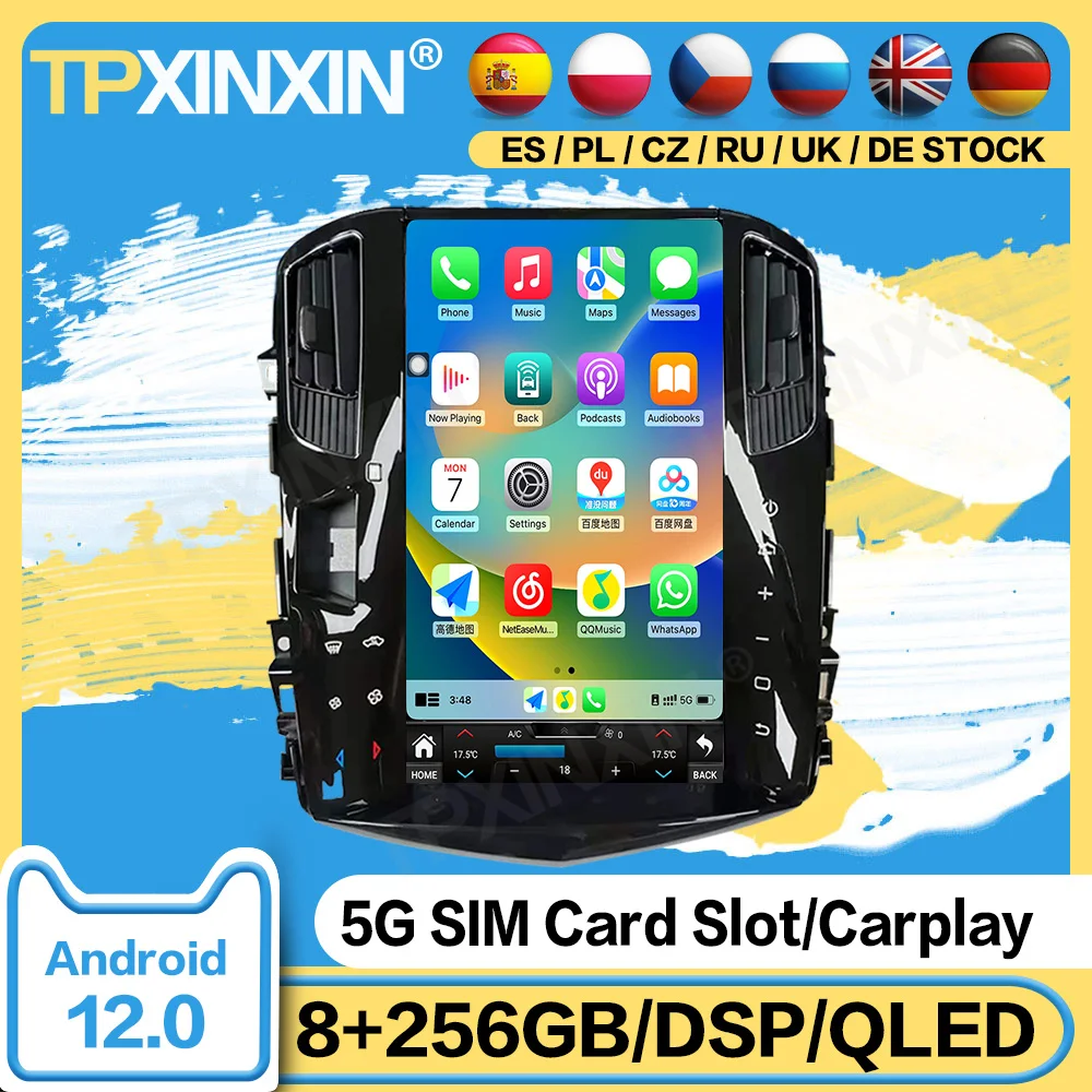 8+256GB Android 12 Carplay Radio Coche With Bluetooth For Nissan Teana 2012 2013 2014 2015 2016 2017 2018 GPS Player Autostereo