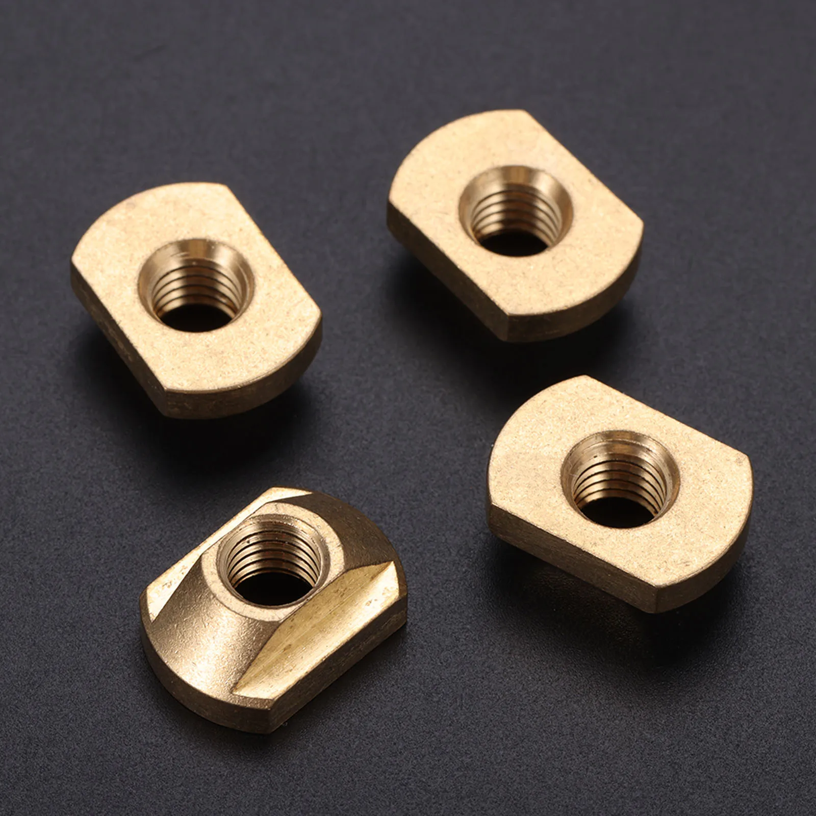 4Pcs Gold M8 M6 Mounting Brass T-Nuts Fit For Water Sports Surfing All Hydrofoil Tracks Outdoors Surfing Accessories