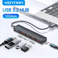 Vention USB 3.2 Gen2 HUB 5 портов Разветвитель 10 Гбит/с USB A Тип C Многопортовый адаптер для MacBook iPad Расширение ноутбука ПК Настольный компьютер